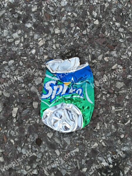 Smash Soda Can Recycle Smashed