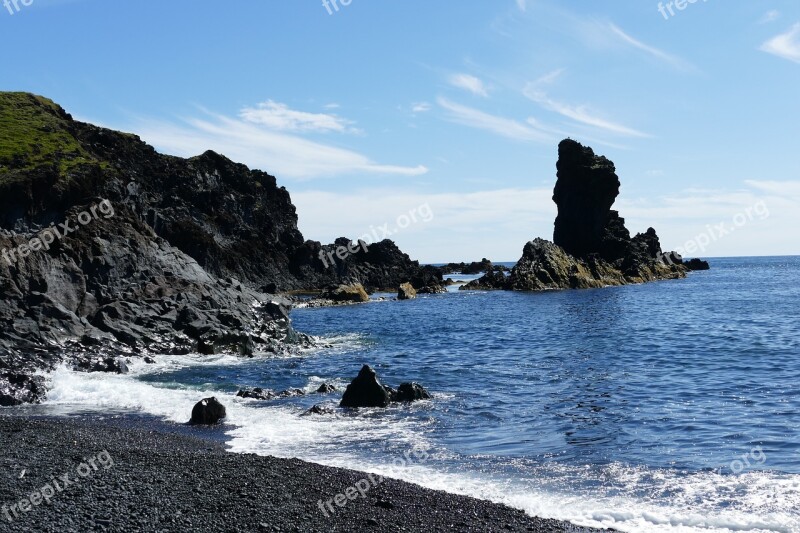 Iceland Landscape Nature Water Sea