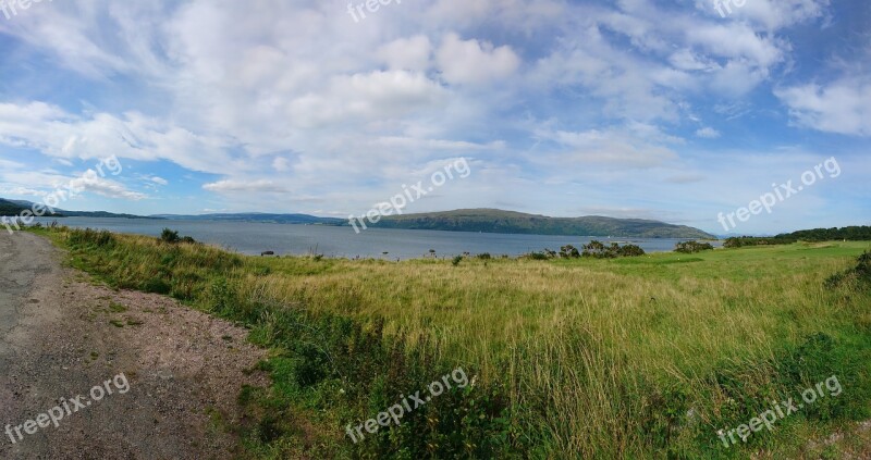 Scottish Landscape Panorama Highlands Sky