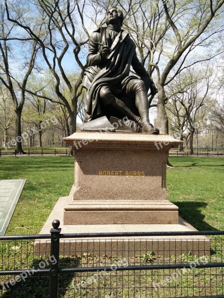 Robert Burns Central Park Nyc New York New York City