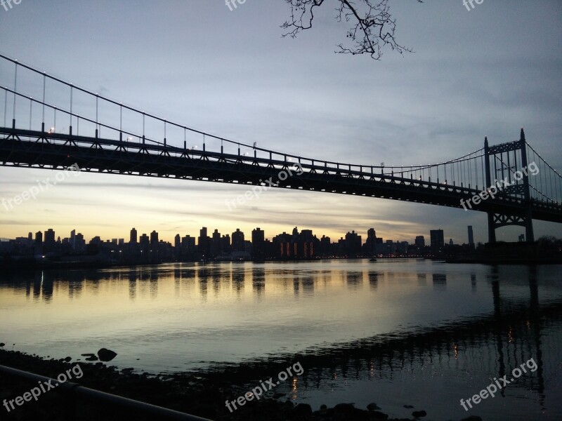 Bridge Astoria Astoria Park Dusk River