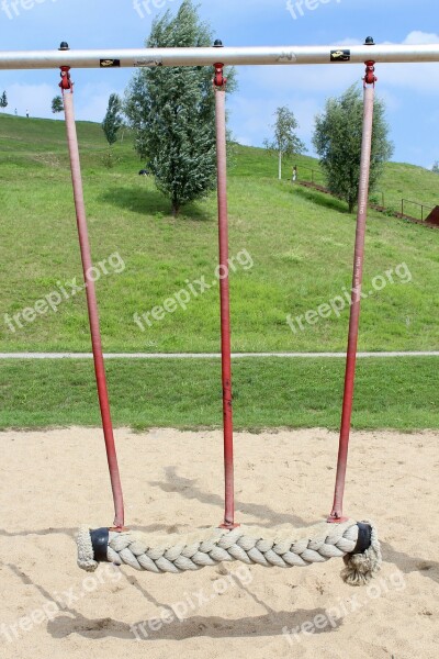 Swing Playground Green Sand Game Device