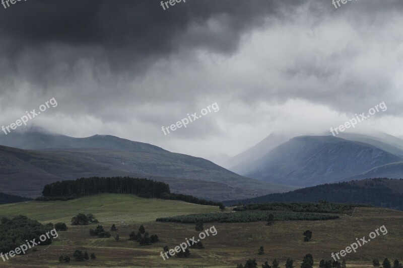 Highlands And Islands Scotland Clouds Landscape Nature