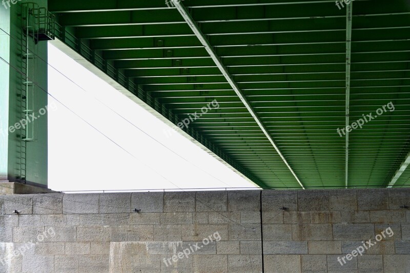 Bridge Piers Highway Bridge Steel Beams Pillar Rivet