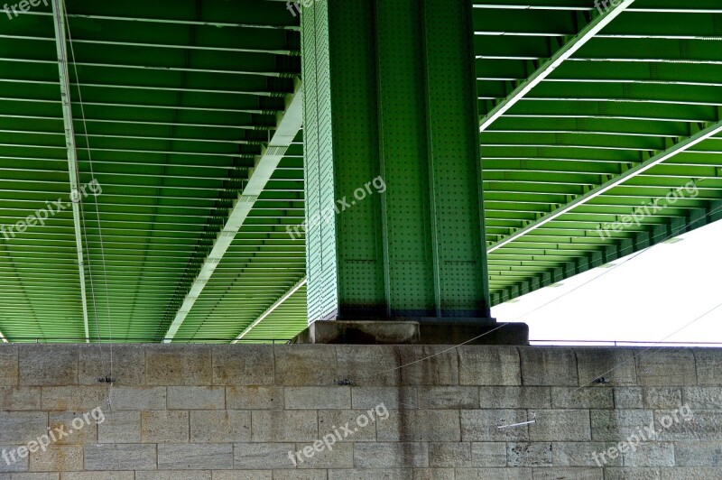 Bridge Piers Highway Bridge Steel Beams Pillar Rivet