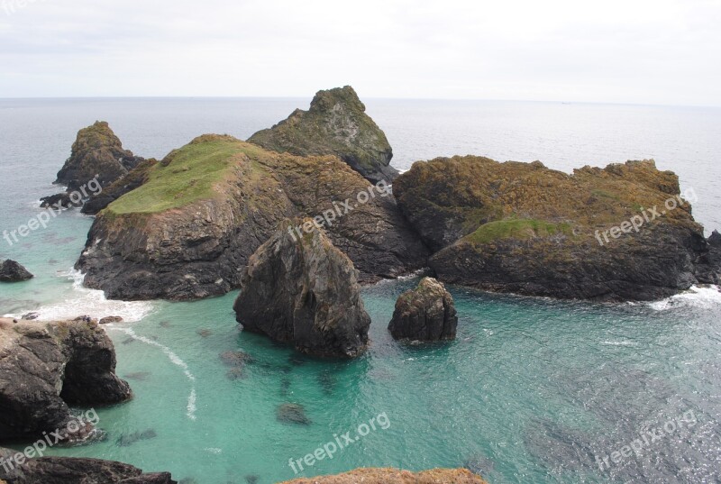 Coastal Islands Cornwall Landscape Scenic