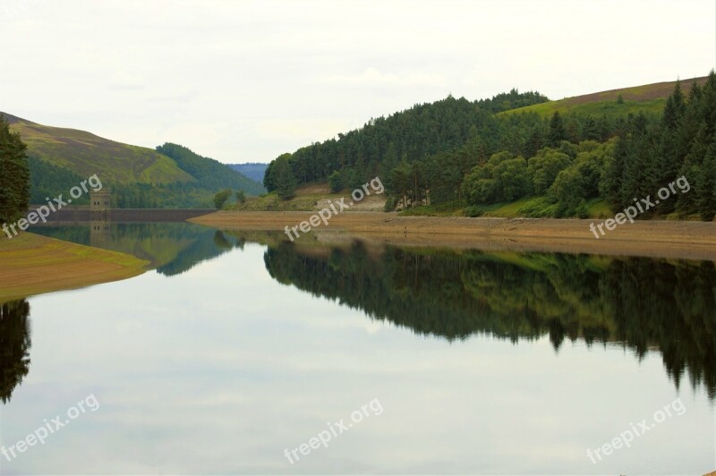 Peak District Reservoir Howden Reservoir Dam Howden Dam