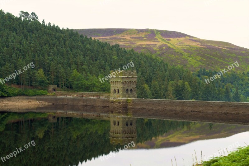 Peak District Reservoir Howden Reservoir Dam Howden Dam