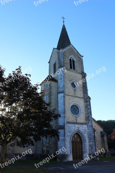 Church Village France Christian Bell Tower