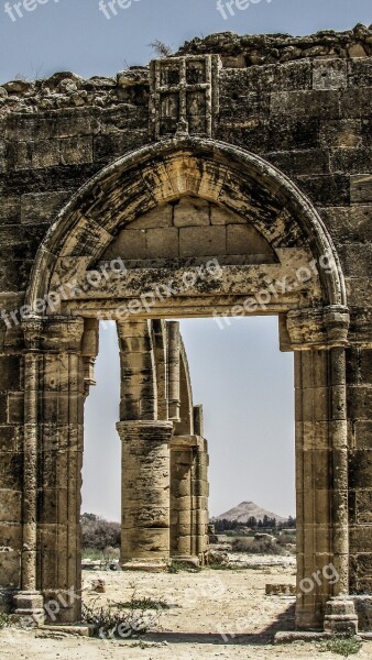 Cyprus Ayios Sozomenos Church Gothic Arch