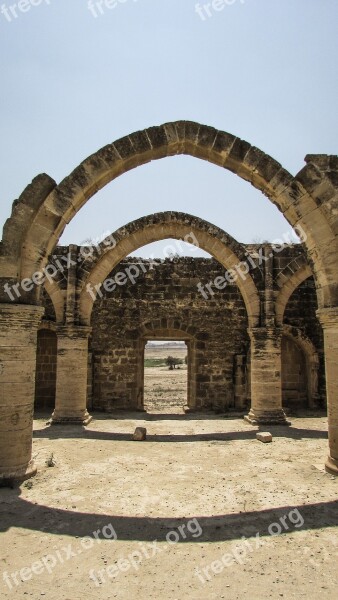 Cyprus Ayios Sozomenos Church Gothic Arch