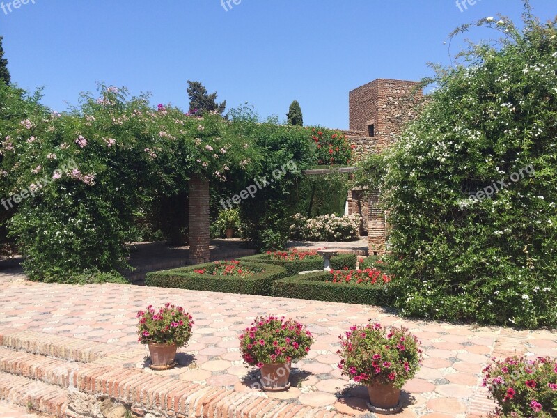 Malaga Spain Historical Center Garden Free Photos