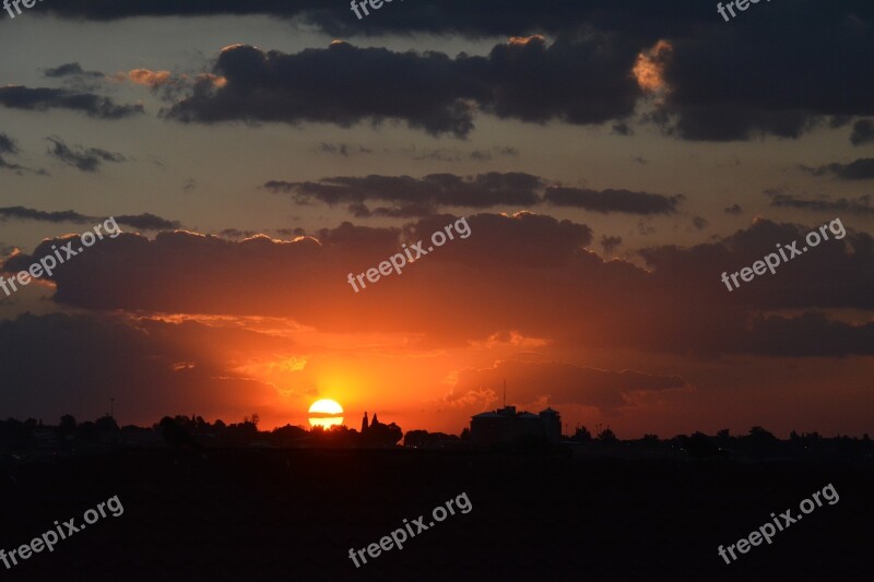 Sunset Landscape Dramatic Africa Free Photos