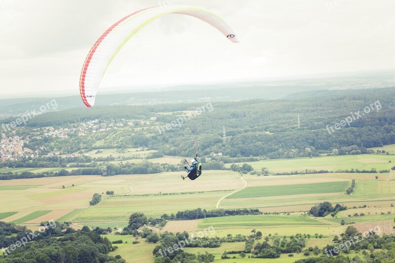 Paragliding Sport Flying Parachute Freedom