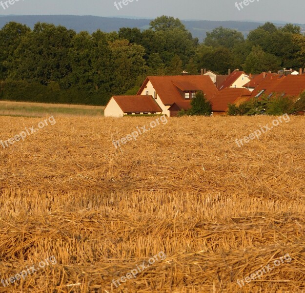 Field Houses Arable Landscape Upper Franconia