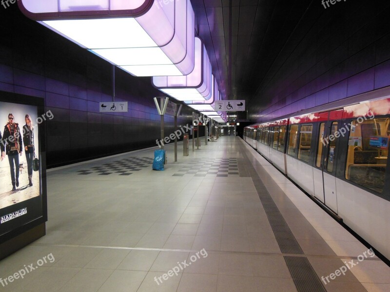 Hamburg Metro Overseas Quartier Station Architecture