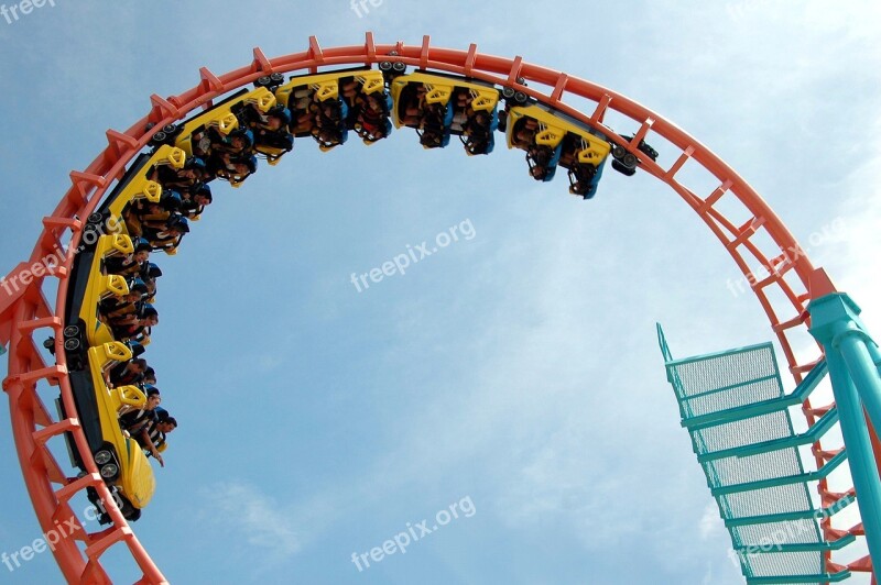 Roller Coaster Ride Fun Amusement Roller