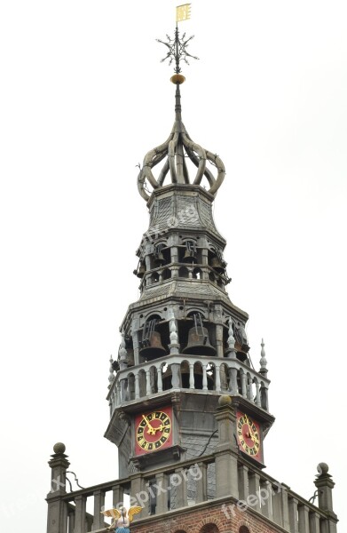 Tower Church Tower Monnickendam Netherlands Church Bell