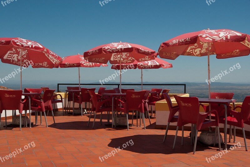 Terrace Bar Parasols Coffee Free Photos