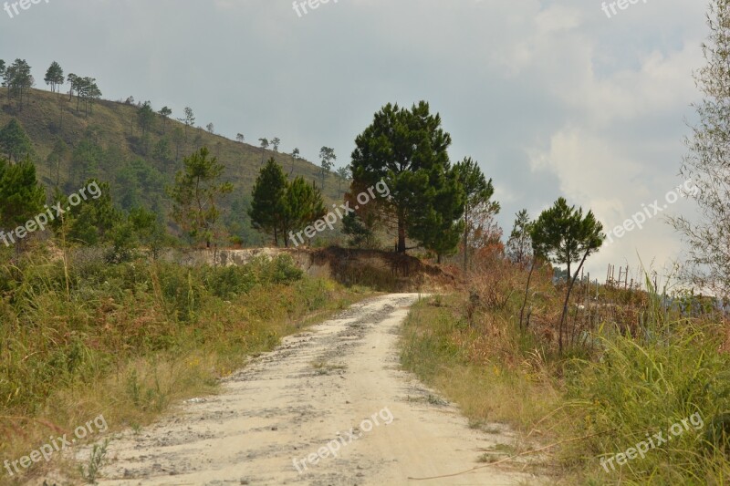 Footpath Road Village Mount Indonesian