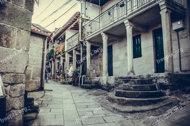 Street Combarro Galicia Spain Typical