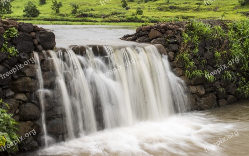 Waterfall Nature Milky Long Exposure Free Photos