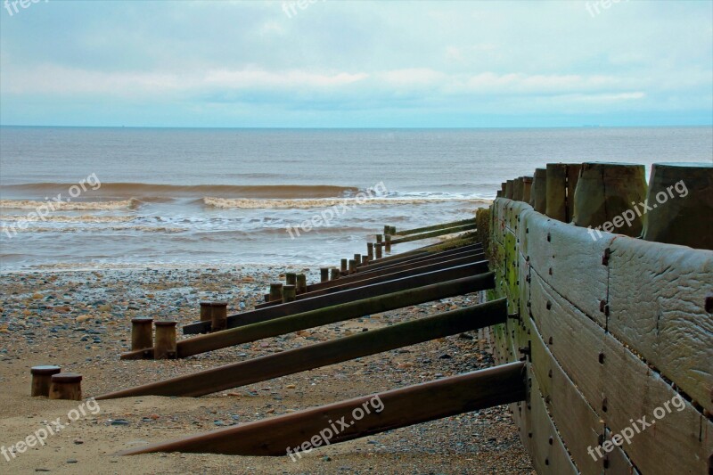 Breakwater Seaside Landscape Sea Coast