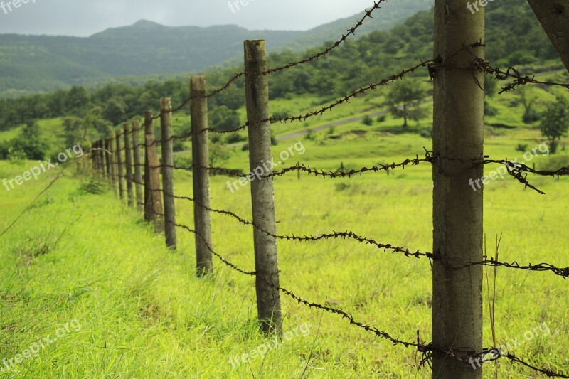 Border Fence Landscape Green Free Photos