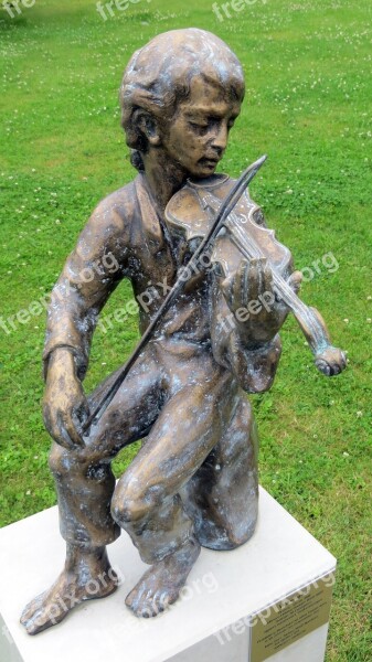 Sculpture Music Violin Players Musician