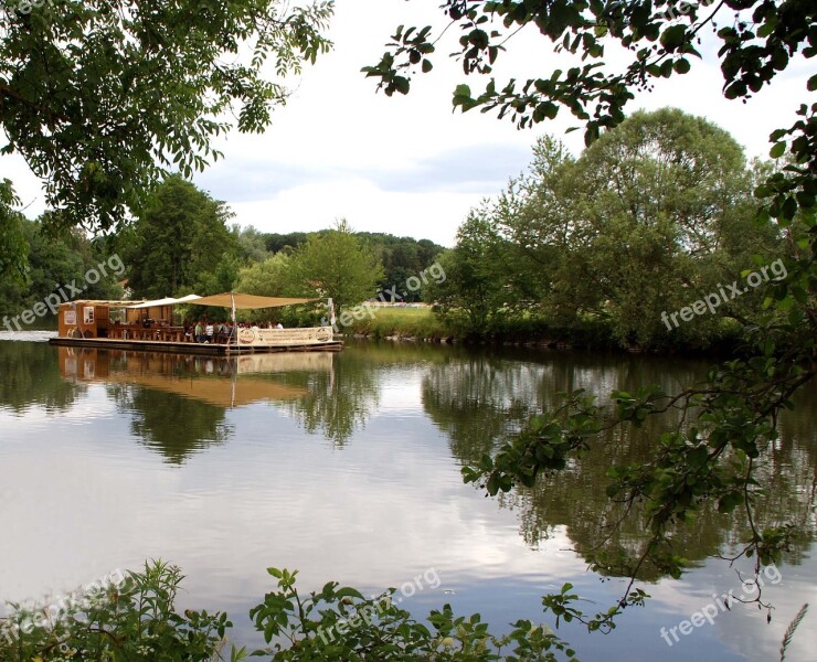 Raft Water Raft Trip Mirroring Landscape