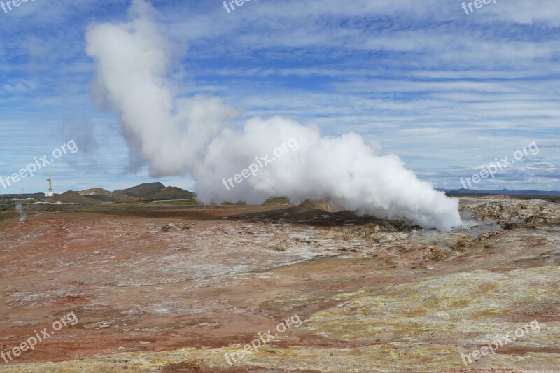 Iceland Source Spa Volcanic Nature