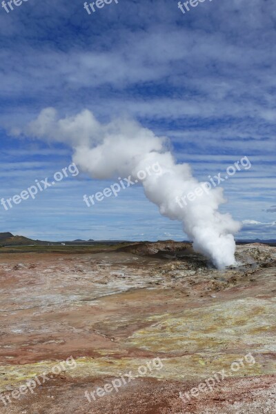 Iceland Source Spa Volcanic Nature