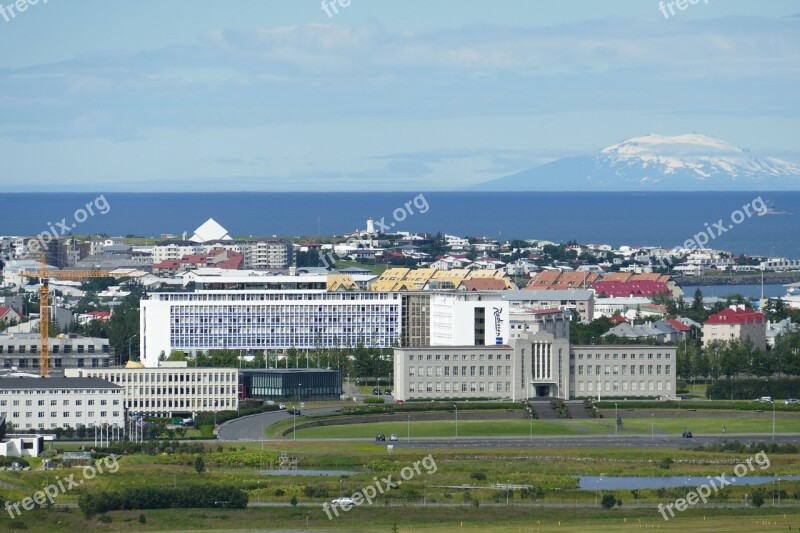 Reykjavik Iceland Panorama Church Hallgrímskirkja