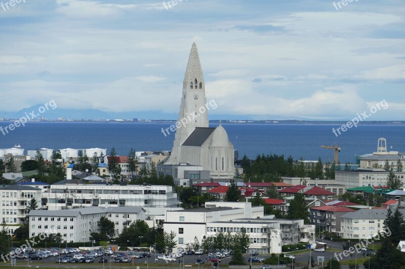 Reykjavik Iceland Panorama Church Hallgrímskirkja