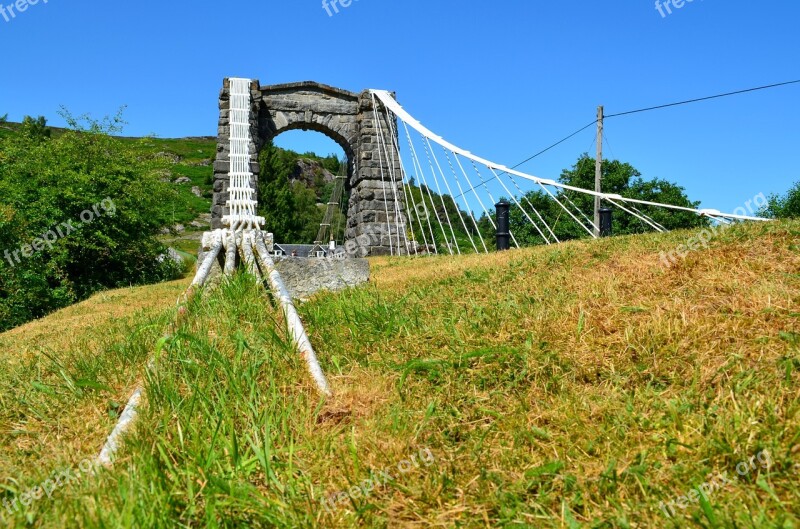 Bridge Scotland Water Landscape Nature