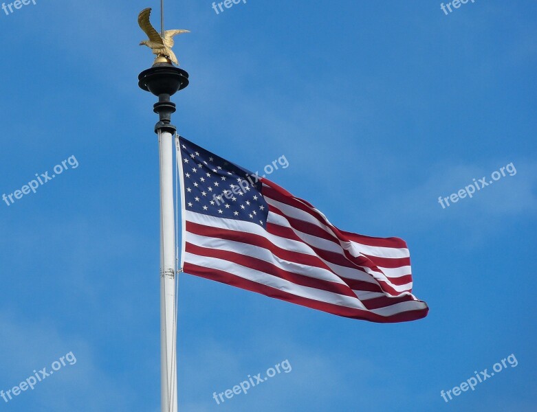 Flag Usa American Stars Symbol