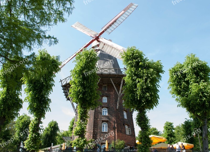 Windmill Bremen Wall Windmill Park Mill