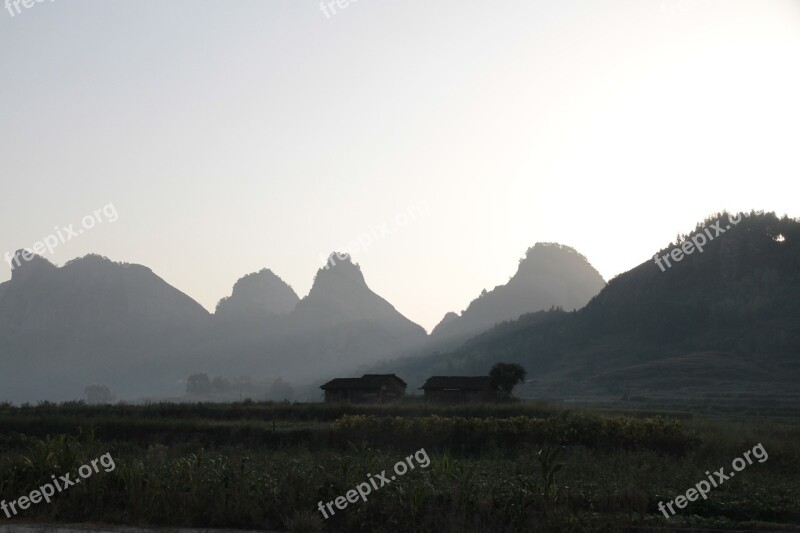 Fujian Citylink Early In The Morning Foggy Road Mountain