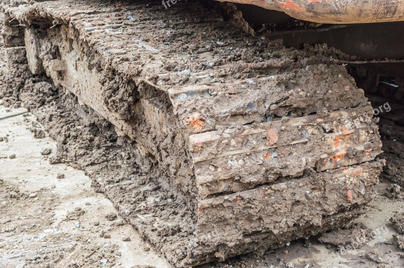 Mud Stuck Construction Equipment Wheel