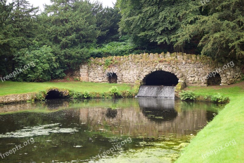 Fountains Abbey Water Gardens National Treust Yorkshire England