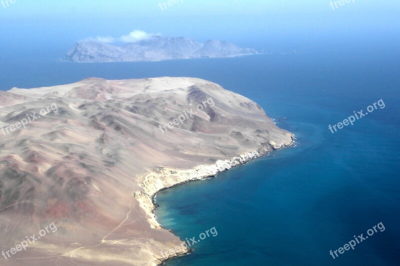 Paracas Peru Ballestas Islands Aerial View Free Photos