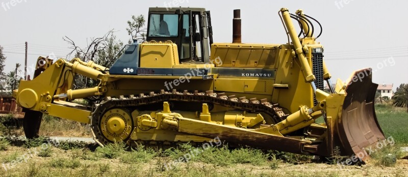 Bulldozer Yellow Machine Heavy Equipment