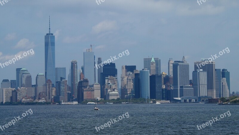 New York Skyline New York City Skyscrapers United Amsterdam