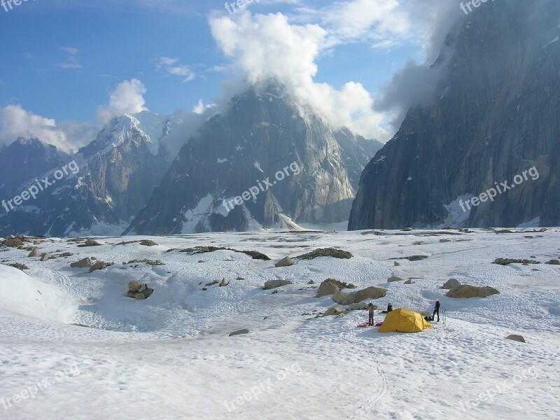 Camping Mountain Snow Peaks Outdoors