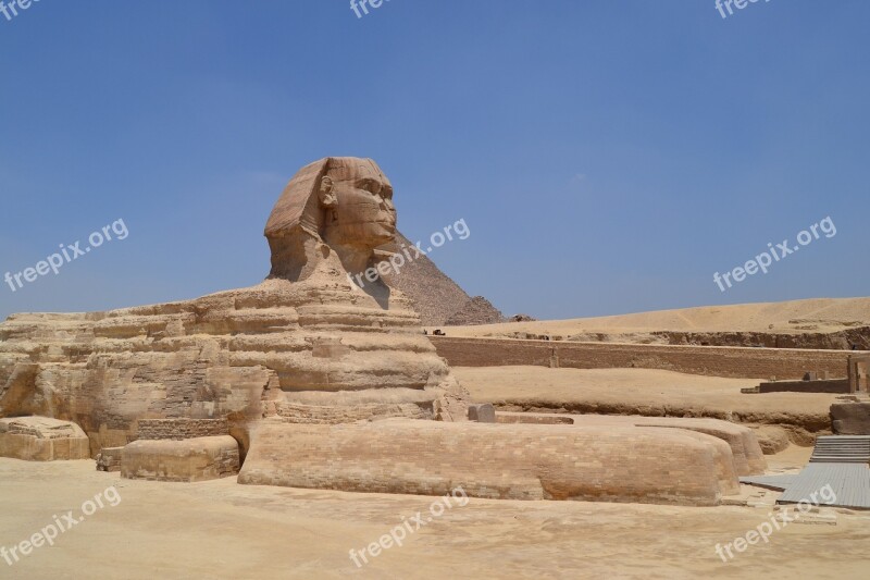 Sphinx Cairo Egypt Desert Africa