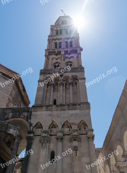 Split Croatia Architecture Tower Sunstar