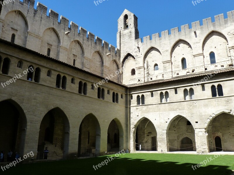 Avignon France Palais Des Papes Architecture Historically