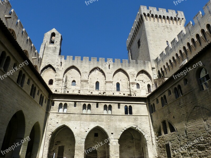 Avignon France Palais Des Papes Architecture Historically