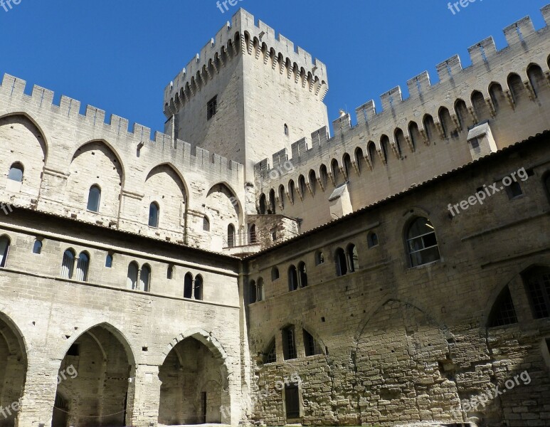 Avignon France Palais Des Papes Architecture Historically