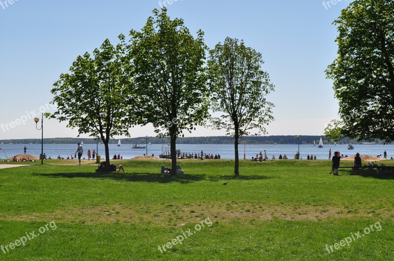 Beach Poland Giżycko Lake Free Photos